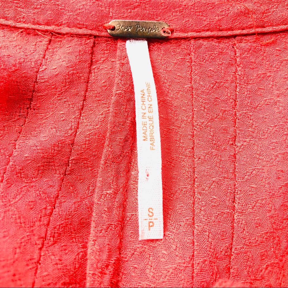 Free People Oversized Swing Button Up Blouse Small‎ - Picture 5 of 9